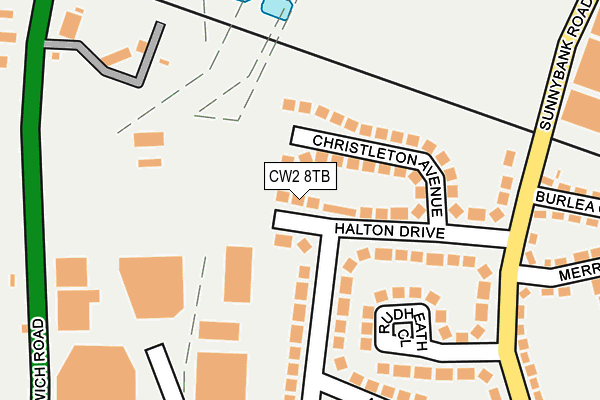 CW2 8TB map - OS OpenMap – Local (Ordnance Survey)