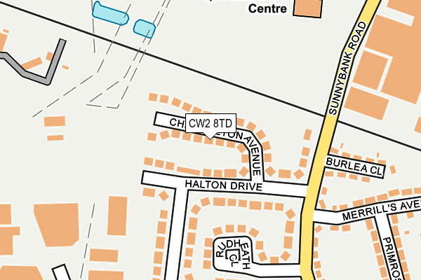 CW2 8TD map - OS OpenMap – Local (Ordnance Survey)