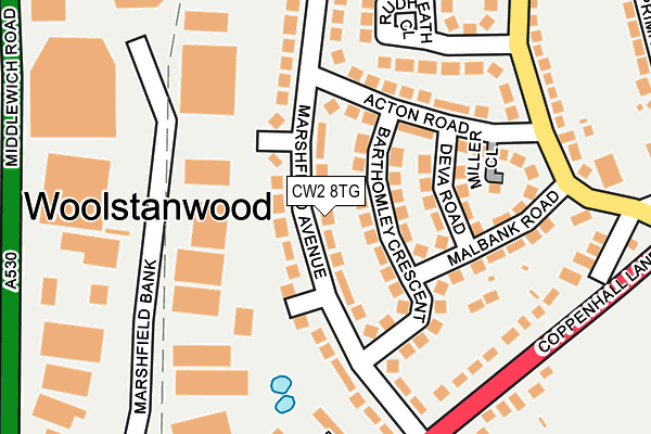 CW2 8TG map - OS OpenMap – Local (Ordnance Survey)