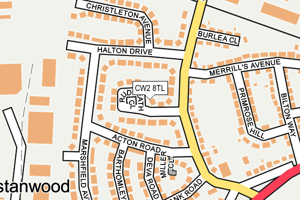 CW2 8TL map - OS OpenMap – Local (Ordnance Survey)