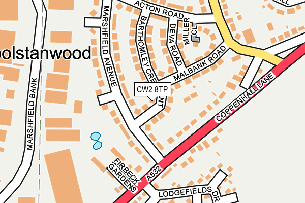 CW2 8TP map - OS OpenMap – Local (Ordnance Survey)