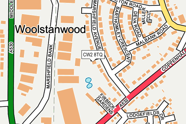 CW2 8TQ map - OS OpenMap – Local (Ordnance Survey)