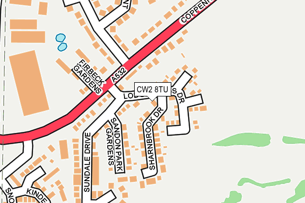 CW2 8TU map - OS OpenMap – Local (Ordnance Survey)