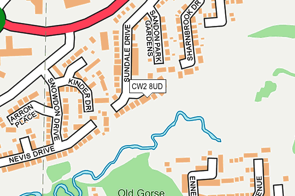 CW2 8UD map - OS OpenMap – Local (Ordnance Survey)