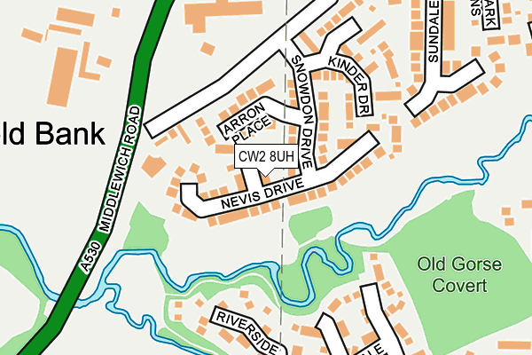CW2 8UH map - OS OpenMap – Local (Ordnance Survey)