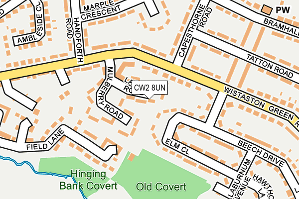 CW2 8UN map - OS OpenMap – Local (Ordnance Survey)