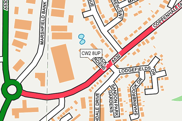 CW2 8UP map - OS OpenMap – Local (Ordnance Survey)