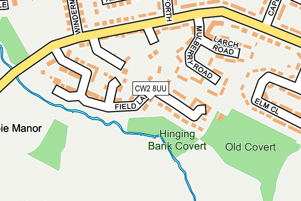 CW2 8UU map - OS OpenMap – Local (Ordnance Survey)