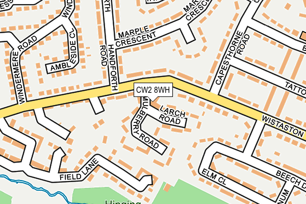 CW2 8WH map - OS OpenMap – Local (Ordnance Survey)