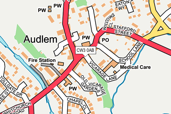 CW3 0AB map - OS OpenMap – Local (Ordnance Survey)