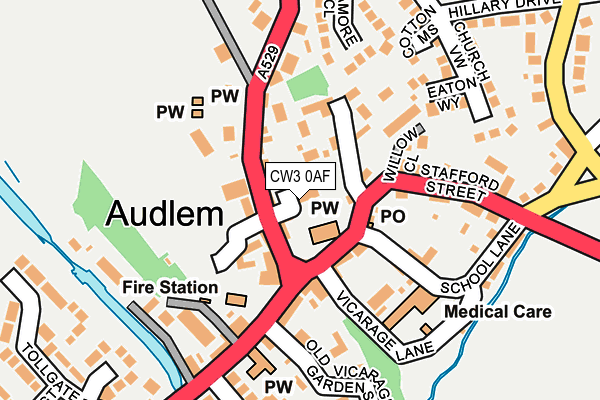 CW3 0AF map - OS OpenMap – Local (Ordnance Survey)