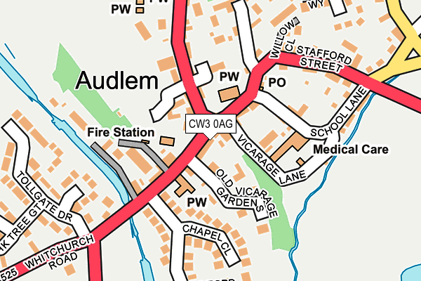 Map of WILLIAMS OF AUDLEM LTD at local scale