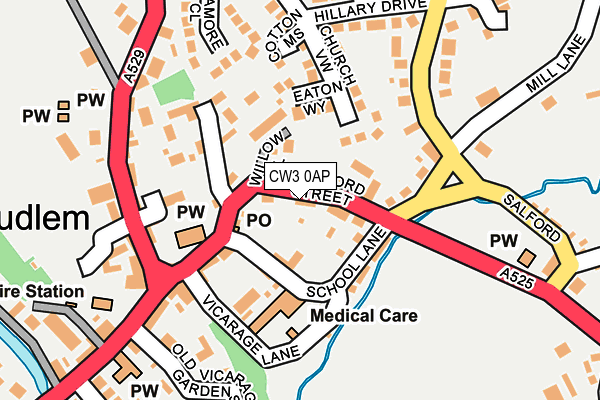 CW3 0AP map - OS OpenMap – Local (Ordnance Survey)