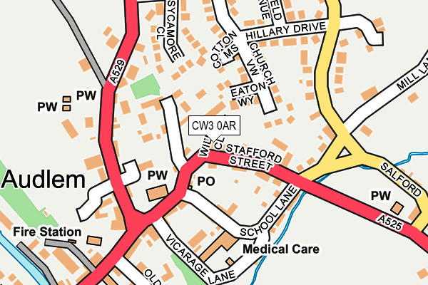 CW3 0AR map - OS OpenMap – Local (Ordnance Survey)