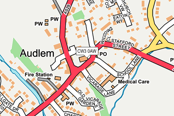 CW3 0AW map - OS OpenMap – Local (Ordnance Survey)