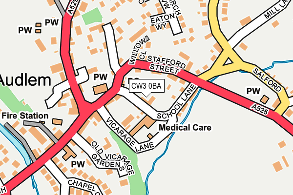 CW3 0BA map - OS OpenMap – Local (Ordnance Survey)