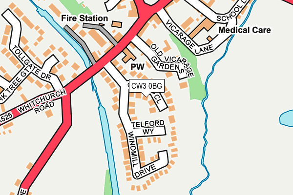 CW3 0BG map - OS OpenMap – Local (Ordnance Survey)