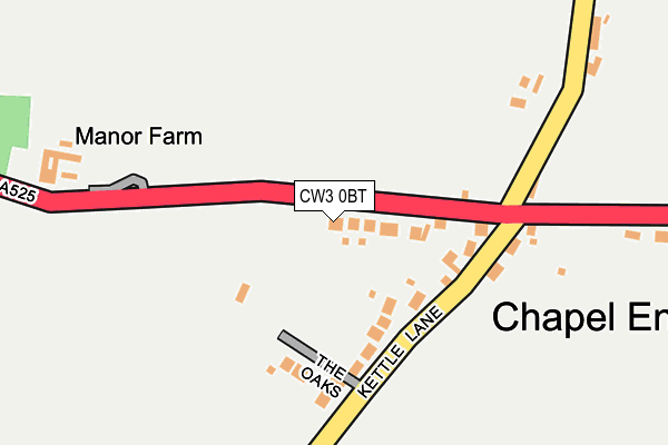 CW3 0BT map - OS OpenMap – Local (Ordnance Survey)