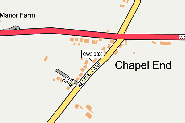 CW3 0BX map - OS OpenMap – Local (Ordnance Survey)