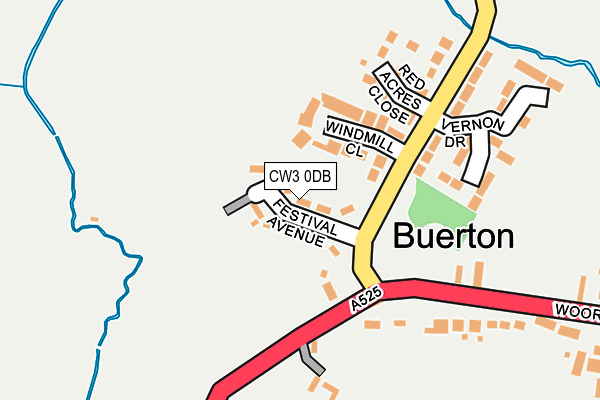 CW3 0DB map - OS OpenMap – Local (Ordnance Survey)