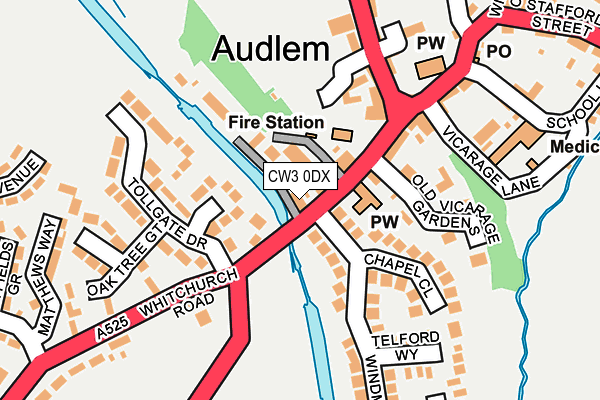 CW3 0DX map - OS OpenMap – Local (Ordnance Survey)