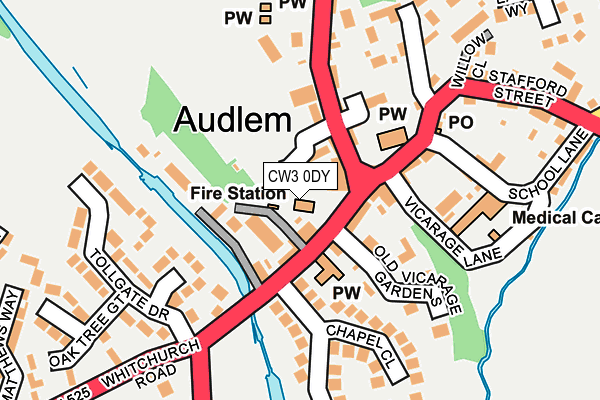 CW3 0DY map - OS OpenMap – Local (Ordnance Survey)