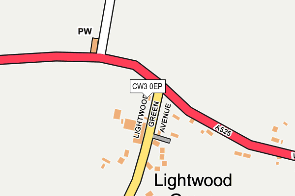 CW3 0EP map - OS OpenMap – Local (Ordnance Survey)