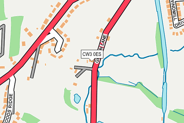 CW3 0ES map - OS OpenMap – Local (Ordnance Survey)