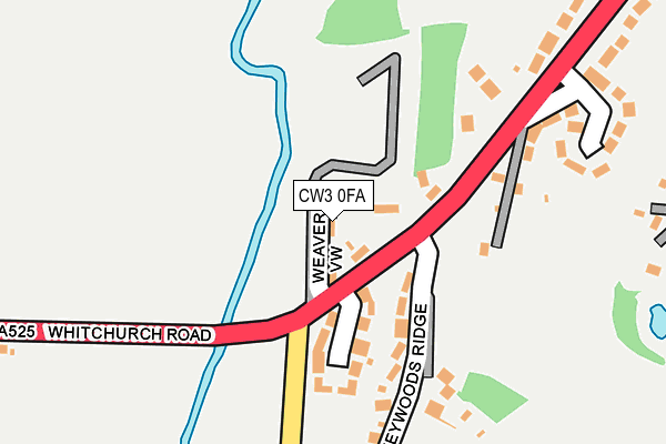 CW3 0FA map - OS OpenMap – Local (Ordnance Survey)