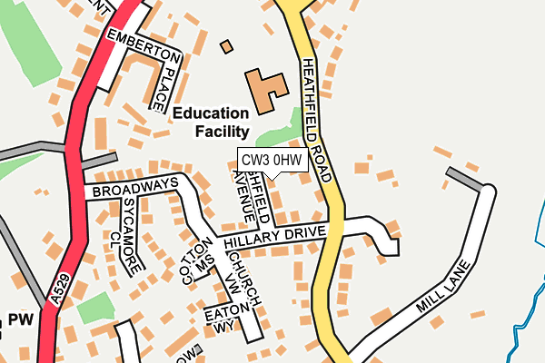 CW3 0HW map - OS OpenMap – Local (Ordnance Survey)