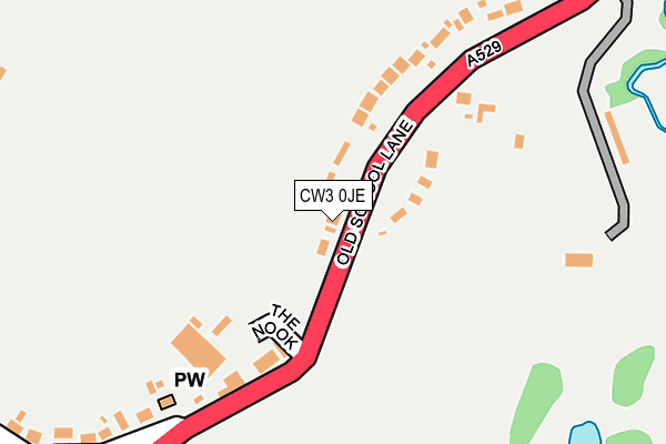 CW3 0JE map - OS OpenMap – Local (Ordnance Survey)