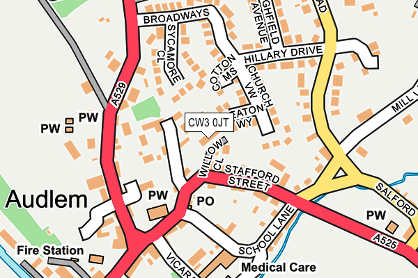 CW3 0JT map - OS OpenMap – Local (Ordnance Survey)