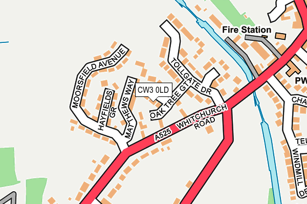 CW3 0LD map - OS OpenMap – Local (Ordnance Survey)