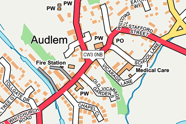 CW3 0NB map - OS OpenMap – Local (Ordnance Survey)