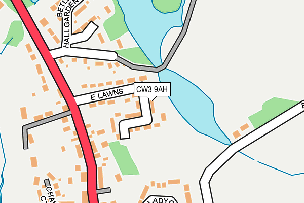 CW3 9AH map - OS OpenMap – Local (Ordnance Survey)