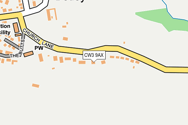 CW3 9AX map - OS OpenMap – Local (Ordnance Survey)