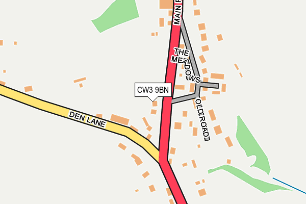 CW3 9BN map - OS OpenMap – Local (Ordnance Survey)