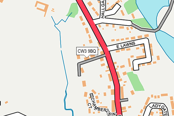 CW3 9BQ map - OS OpenMap – Local (Ordnance Survey)