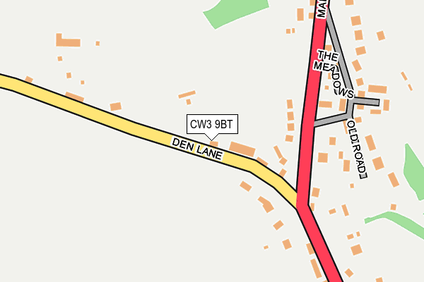 CW3 9BT map - OS OpenMap – Local (Ordnance Survey)