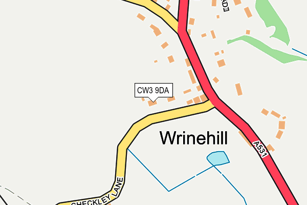 CW3 9DA map - OS OpenMap – Local (Ordnance Survey)