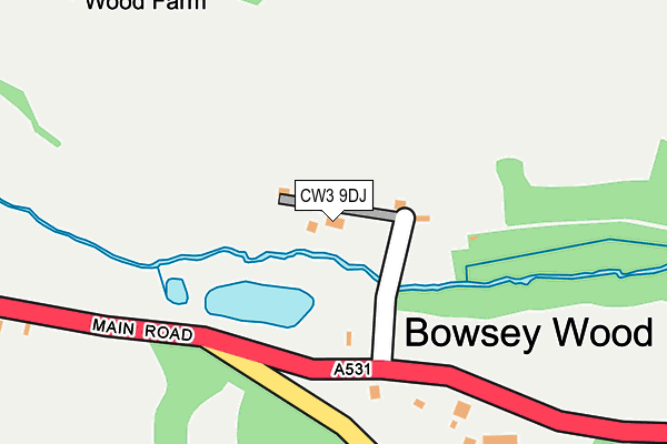 CW3 9DJ map - OS OpenMap – Local (Ordnance Survey)