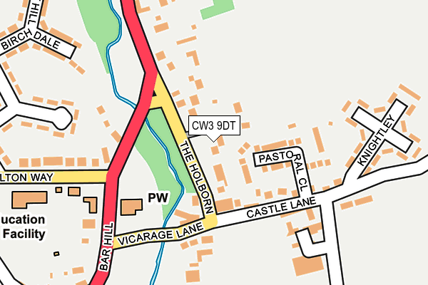 CW3 9DT map - OS OpenMap – Local (Ordnance Survey)