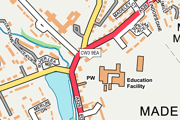 CW3 9EA map - OS OpenMap – Local (Ordnance Survey)