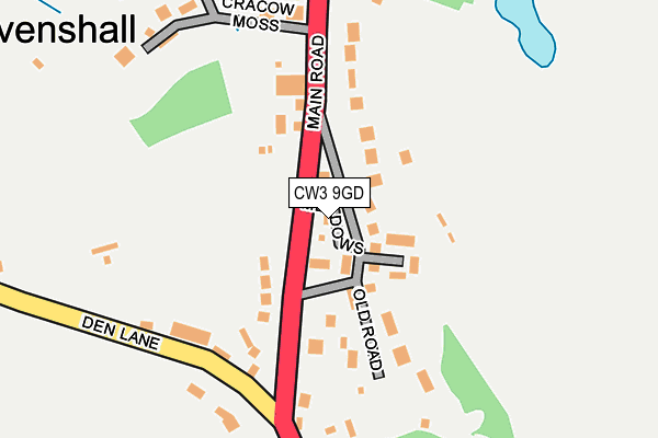 CW3 9GD map - OS OpenMap – Local (Ordnance Survey)