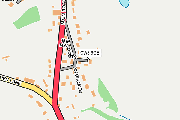 CW3 9GE map - OS OpenMap – Local (Ordnance Survey)