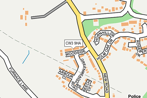 CW3 9HA map - OS OpenMap – Local (Ordnance Survey)