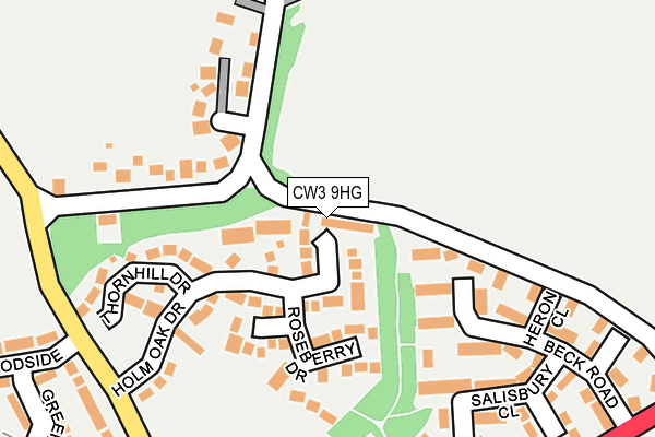 CW3 9HG map - OS OpenMap – Local (Ordnance Survey)