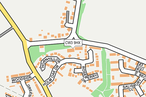 CW3 9HX map - OS OpenMap – Local (Ordnance Survey)