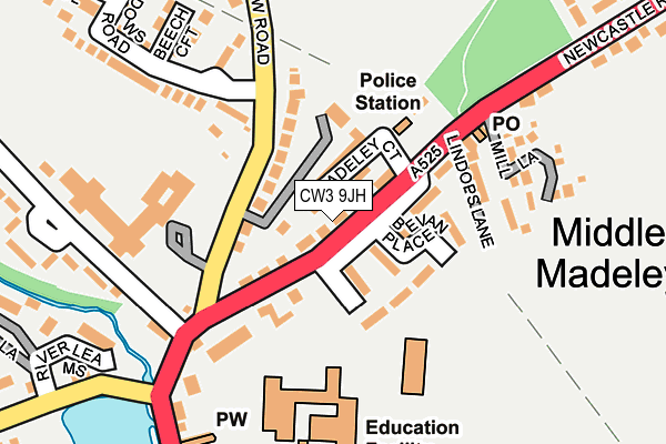 CW3 9JH map - OS OpenMap – Local (Ordnance Survey)