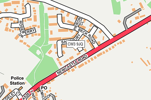 CW3 9JQ map - OS OpenMap – Local (Ordnance Survey)